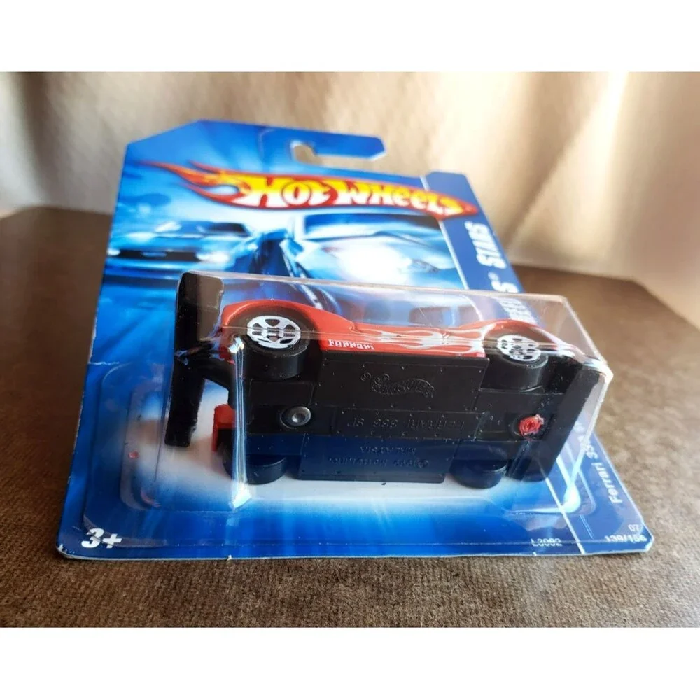 2007 Hot Wheels ALL STARS FERRARI 333 SP #139/156 RED 1:64 WHITE RIM 5 SP #L3092